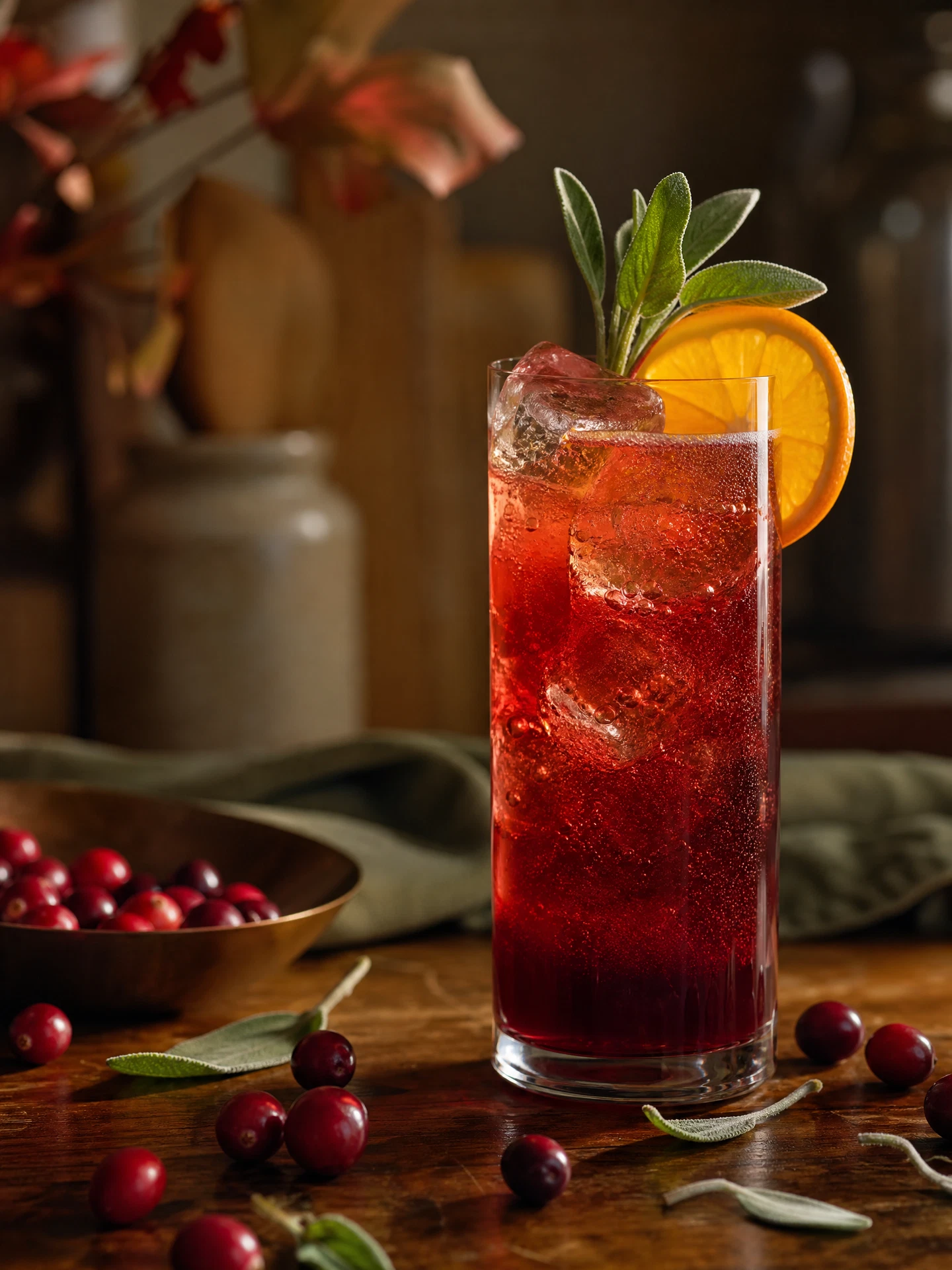 Cranberry Sage Cider Sparkler