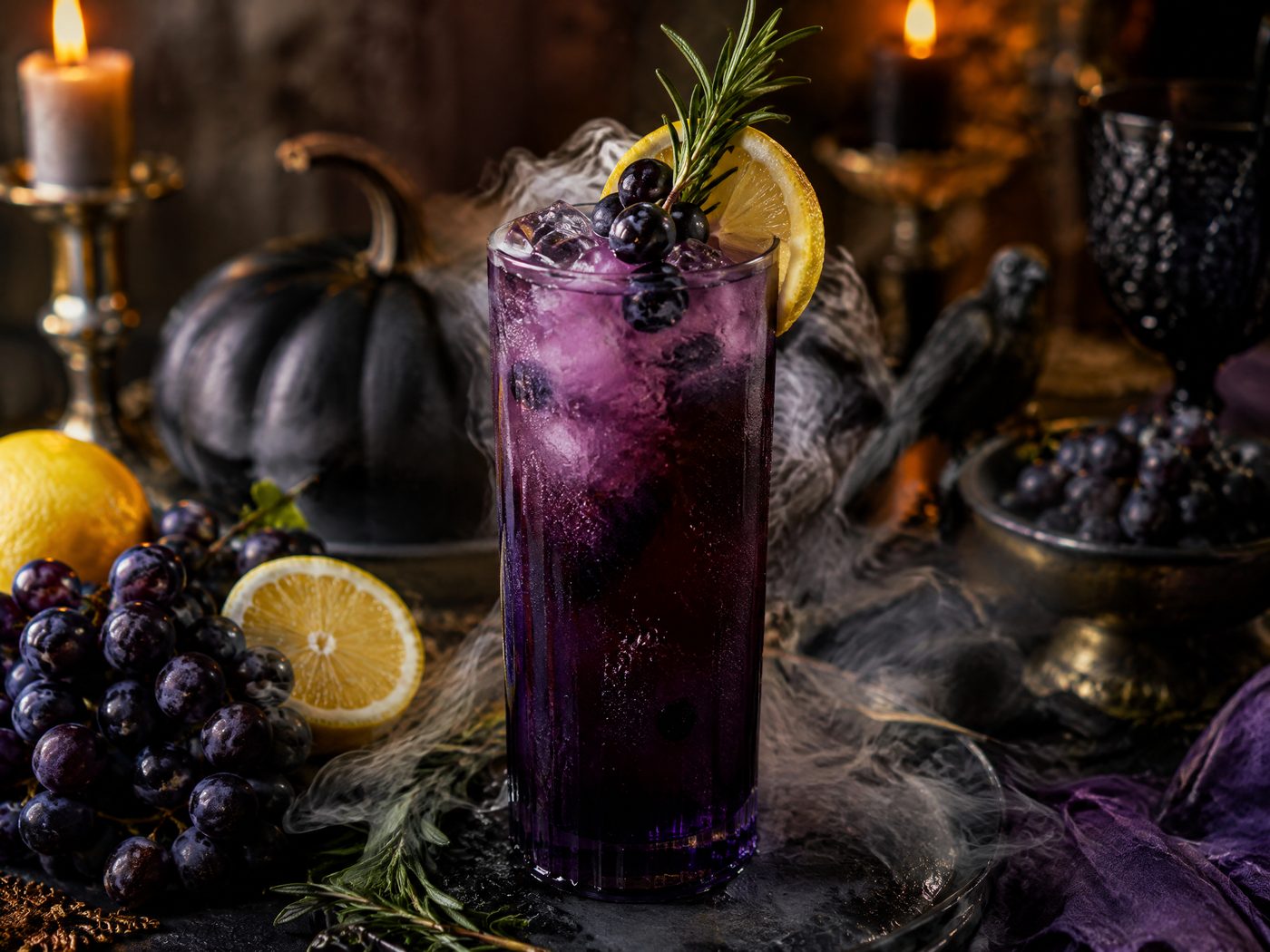 Graveyard Grape Fizz Mocktail