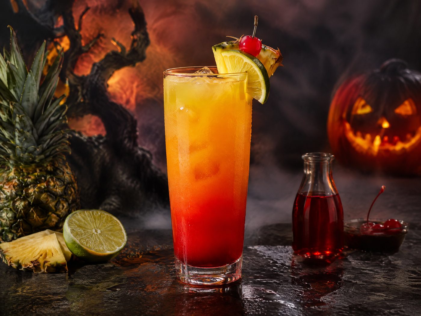 Zombie Sunrise Halloween Mocktail