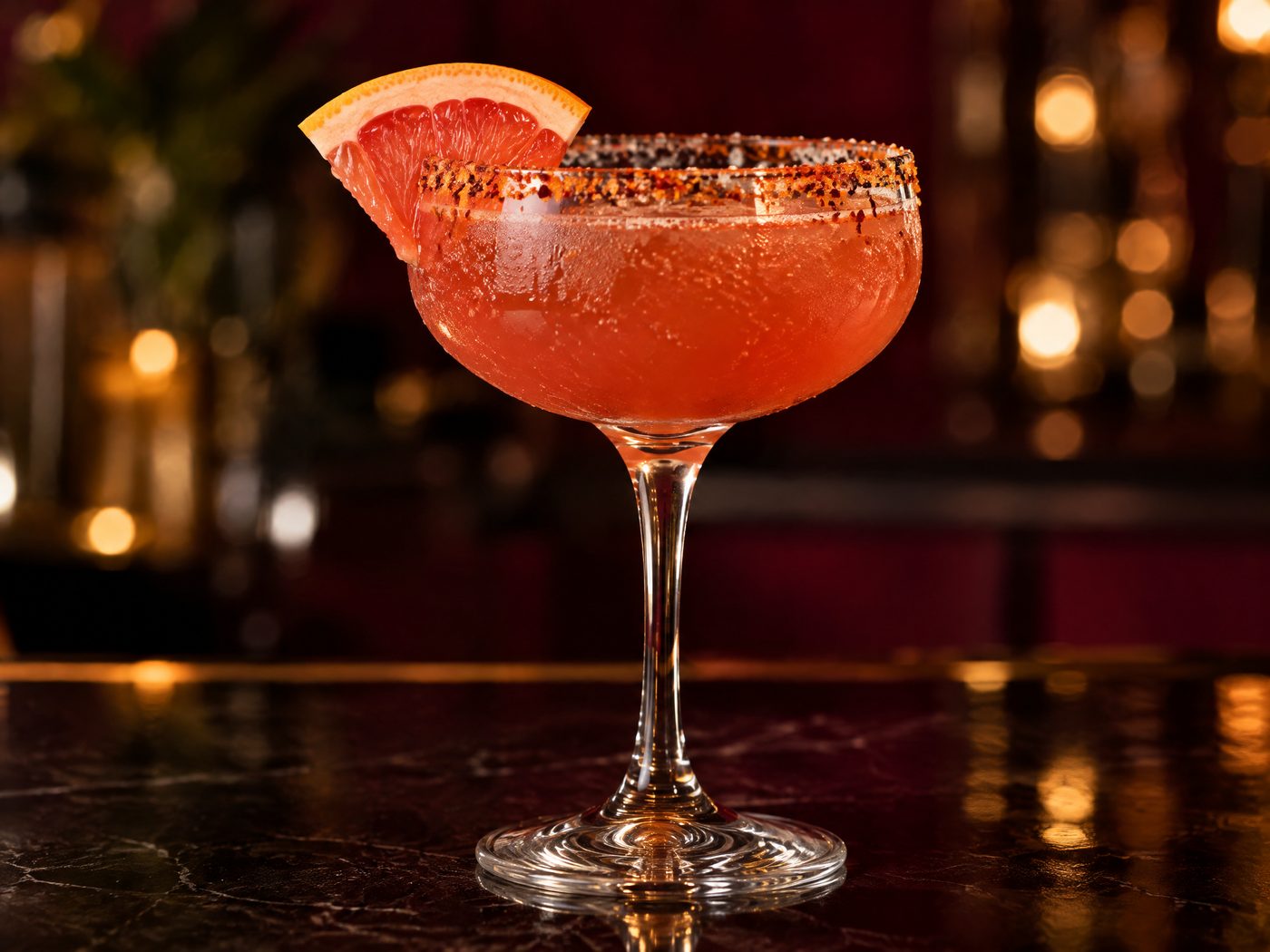Hot Honey Grapefruit Paloma Mocktail