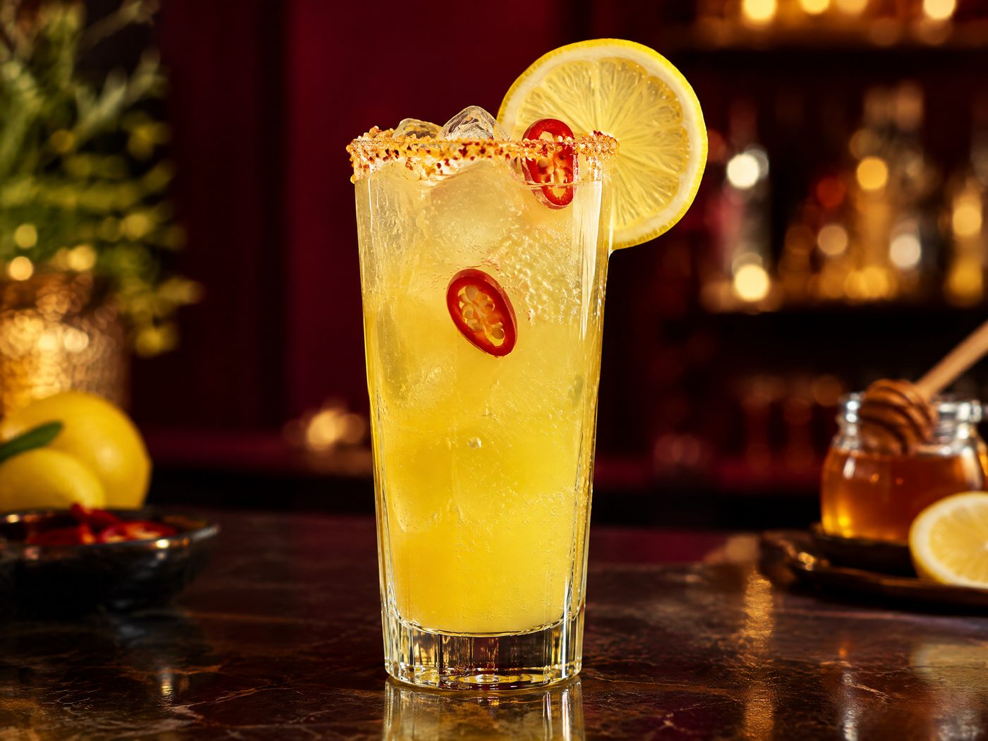 Hot Honey Lemonade Mocktail