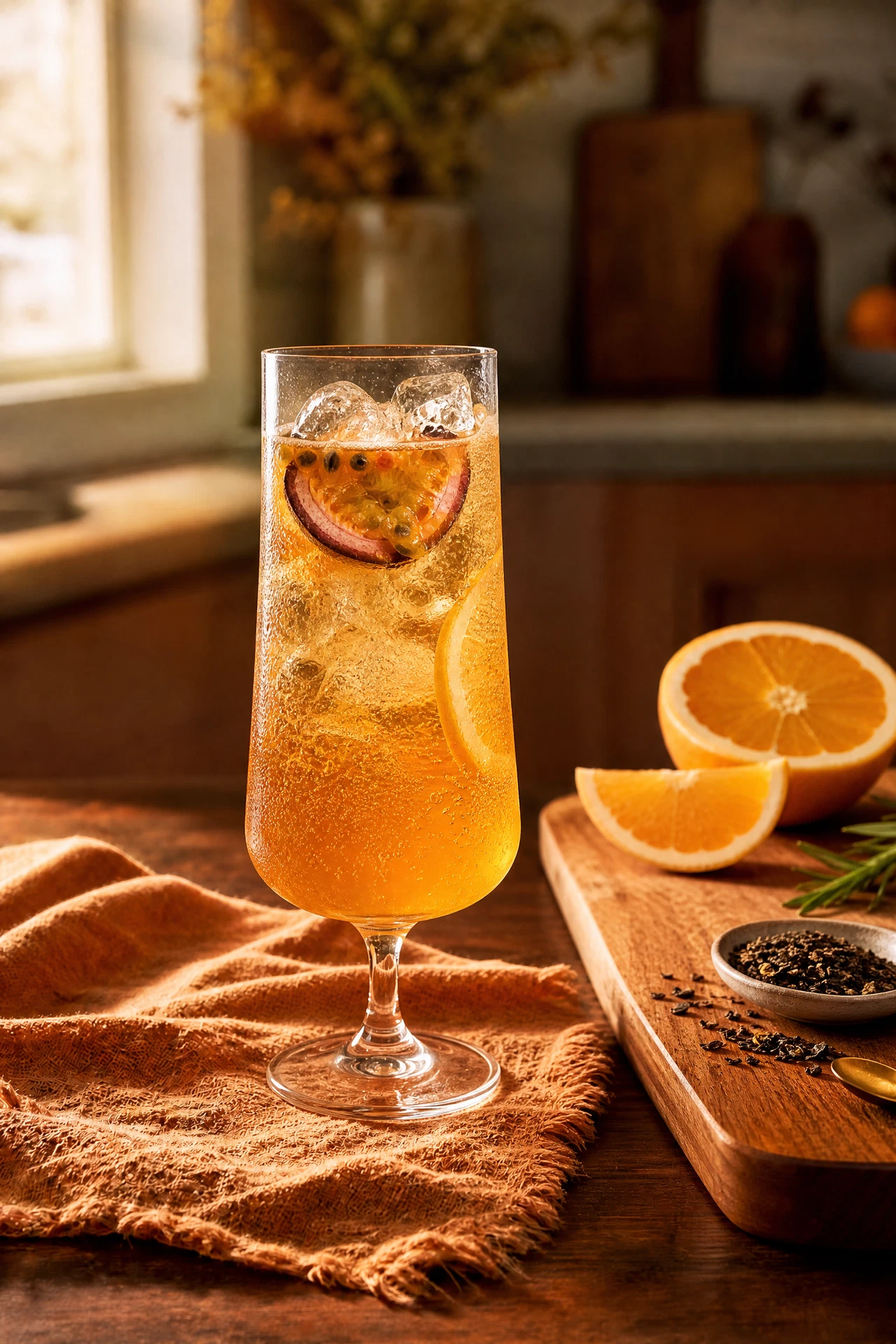 Passionfruit Earl Grey Fizz