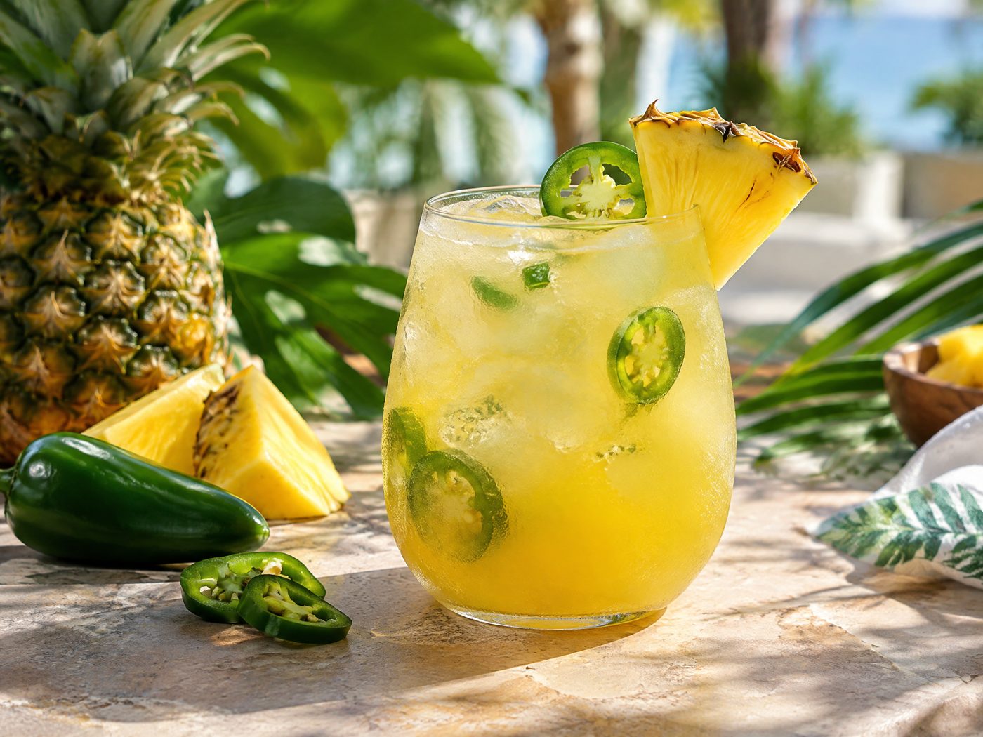 Pineapple Jalapeño Agua Fresca Mocktail