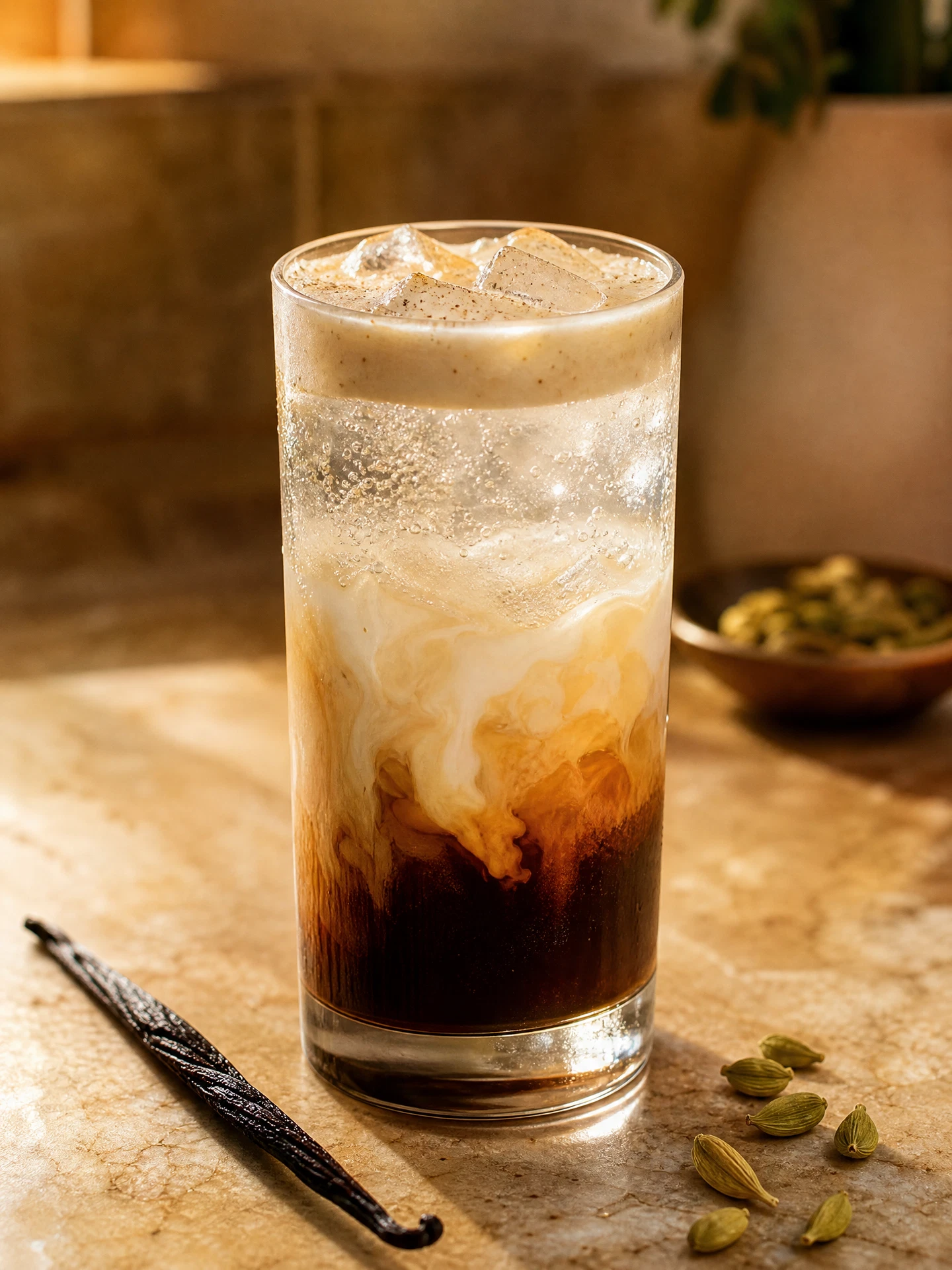 Vanilla Cardamom Espresso Spritz